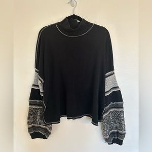Free People Knit Sleeve Sweater